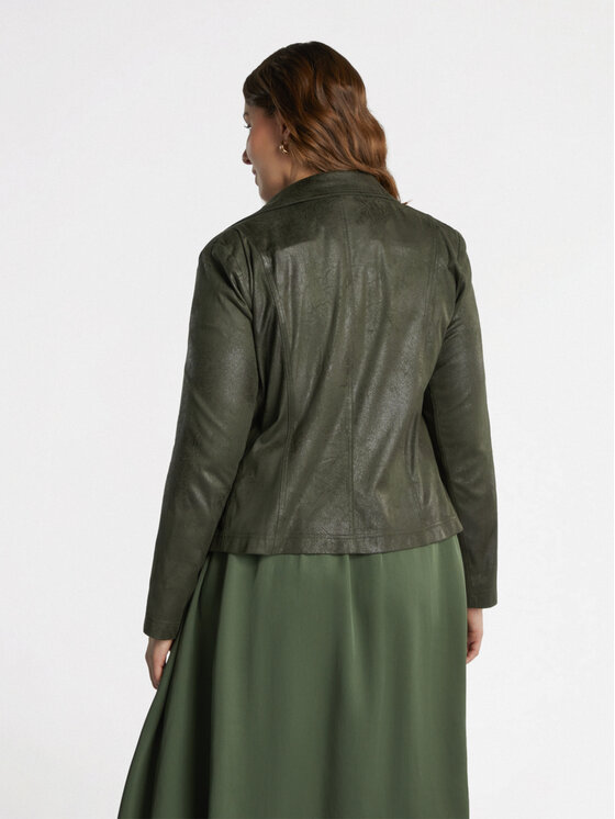 Fiorella Rubino Fiorella Rubino Giacca in similpelle R331T001180N035 Verde Regular Fit