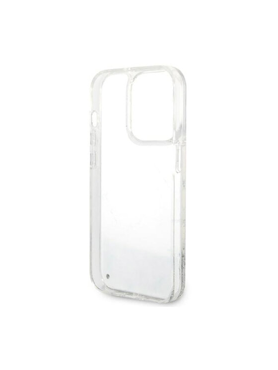 Guess Guess Etui na telefon Liquid Glitter Marble Biały