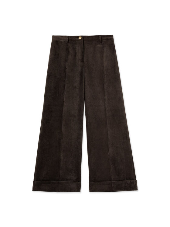 Oltre Oltre Pantaloni di tessuto P064R009576N032 Marrone Flared Fit