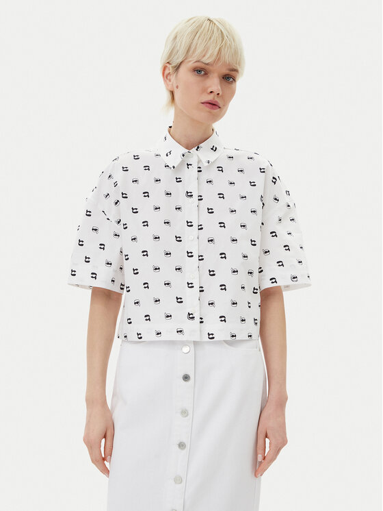 KARL LAGERFELD Košeľa A2W11033 Biela Relaxed Fit