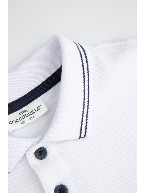 Coccodrillo Coccodrillo T-Shirt ZC4143601EJB-001 Biały Regular Fit
