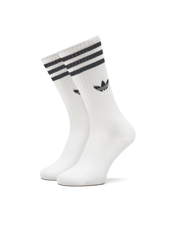 adidas adidas Комплект 3 чифта дълги чорапи мъжки Solid Crew IJ0734 Бял