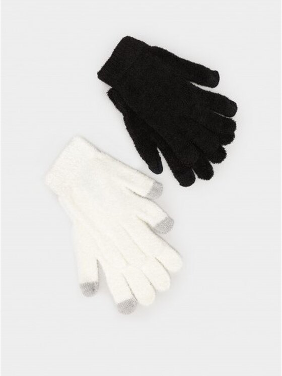Skechers Skechers Rękawiczki FEATHER YARN GLOVE Czarny