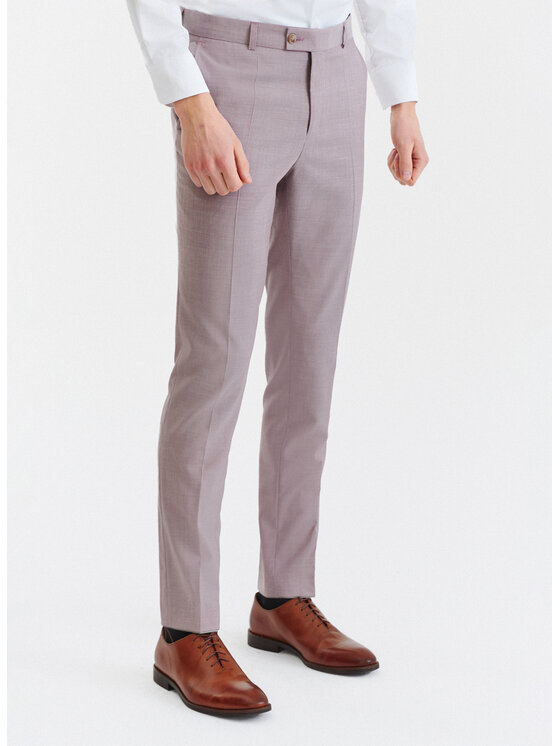 Pako Lorente Pako Lorente Spodnie garniturowe P23SP-6G-016 Różowy Slim Fit