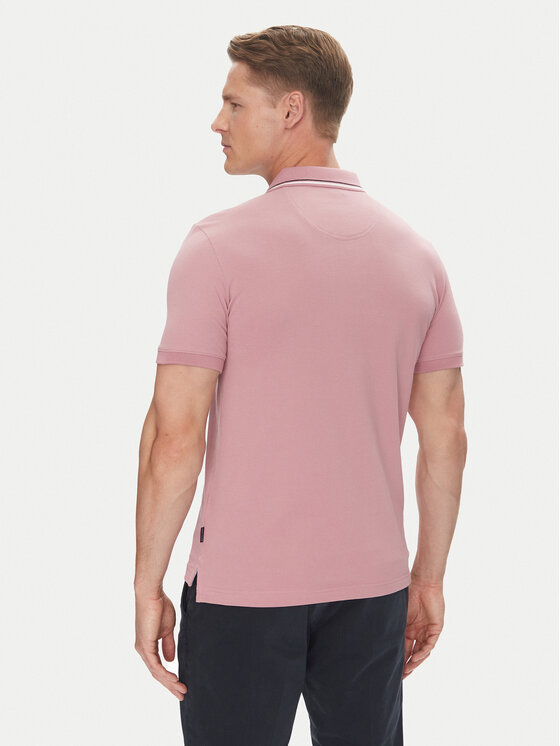 Pierre Cardin Pierre Cardin Тениска с яка и копчета C5 21374.2112 Розов Regular Fit