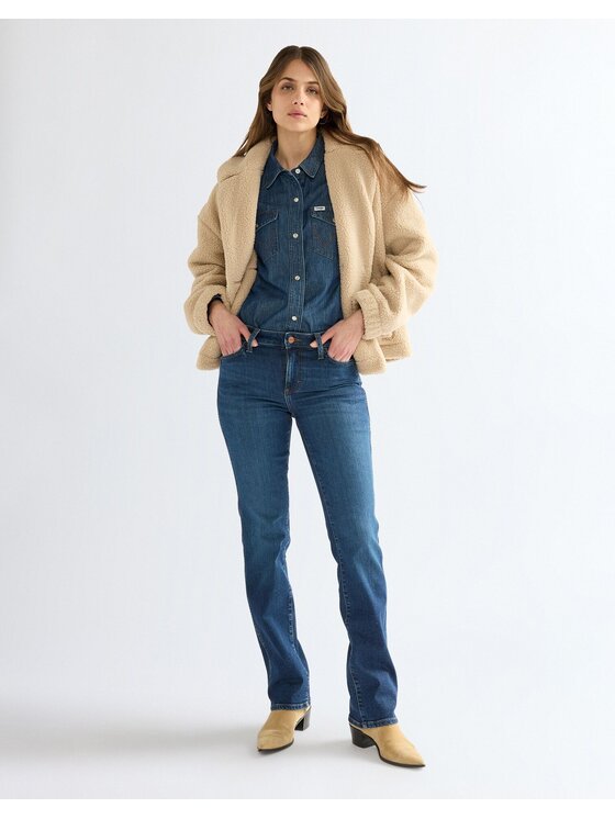 Wrangler Wrangler Jeansy STRAIGHT Niebieski Straight Leg