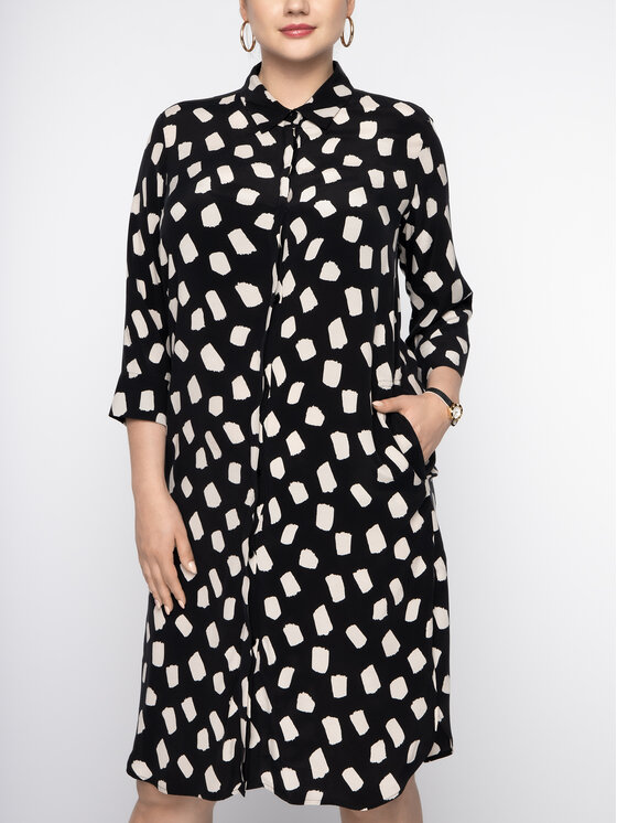 Persona by Marina Rinaldi Persona by Marina Rinaldi Сукня-сорочка 1222199 Чорний Regular Fit