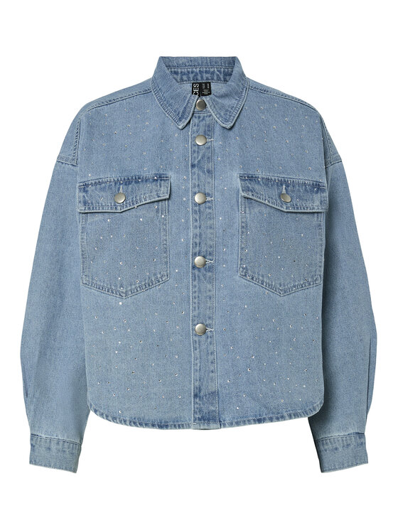 Pieces Pieces Kurtka jeansowa Tamra 17157410 Niebieski Regular Fit