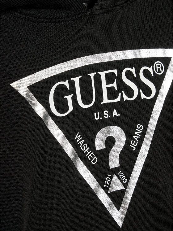 Guess Guess Μπλούζα J83Q14 KAUG0 Μαύρο Regular Fit
