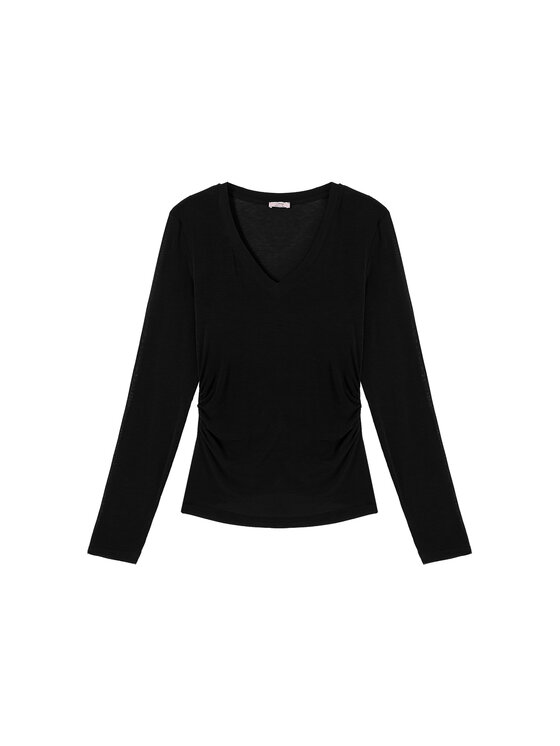 Oltre Oltre Bluzka G080J104973N033 Czarny Slim Fit
