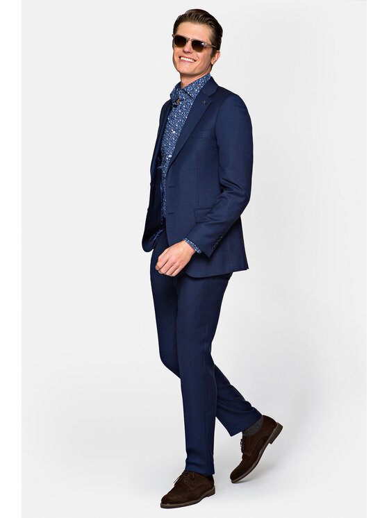 Lancerto Lancerto Garnitur 3 Granatowy Regular Fit