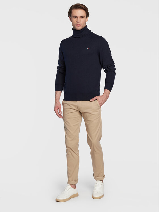 Tommy Hilfiger Tommy Hilfiger Garbó Pima MW0MW28048 Sötétkék Regular Fit