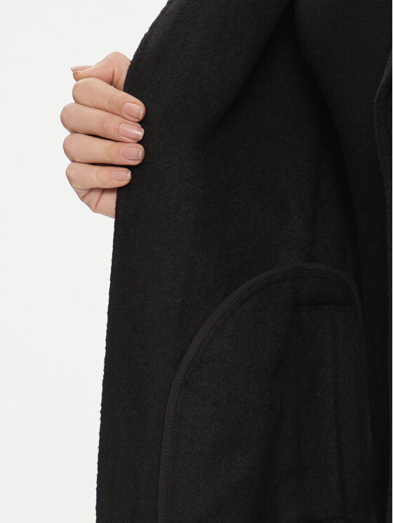 Liu Jo Liu Jo Vlněný kabát MF3242 T4627 Černá Regular Fit
