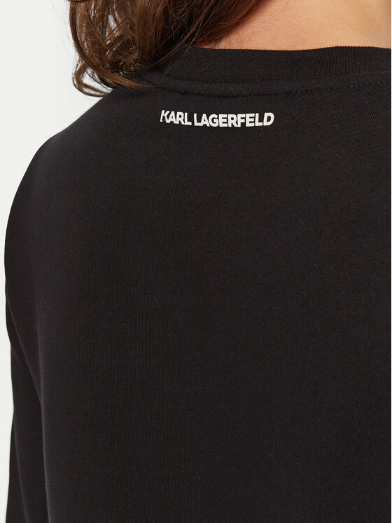 KARL LAGERFELD KARL LAGERFELD Μπλούζα A1W20010 Μαύρο Regular Fit
