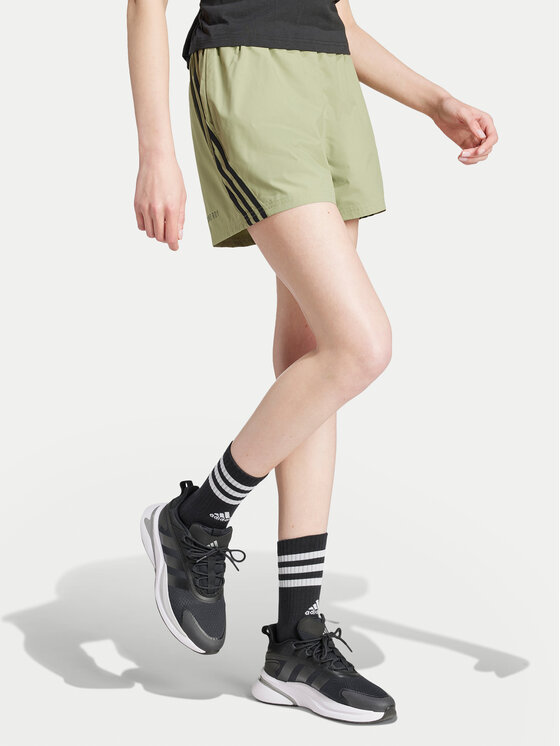 adidas adidas Športne kratke hlače Future Icons 3-Stripes IW7707 Zelena Loose Fit