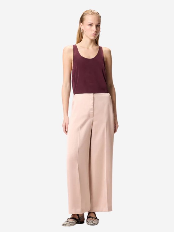 PINKO PINKO Dámské kalhoty LIMONCELLO PANTALONE SATIN Růžová Regular Fit
