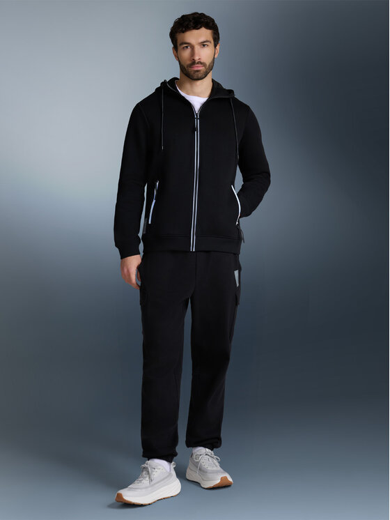 4F 4F Bluza BRIGHT TRACK Czarny Regular Fit