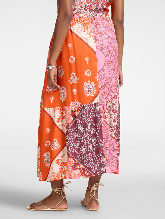 Elena Mirò Elena Mirò Gonna maxi 1027Z000072N001 Arancione A-Line Fit