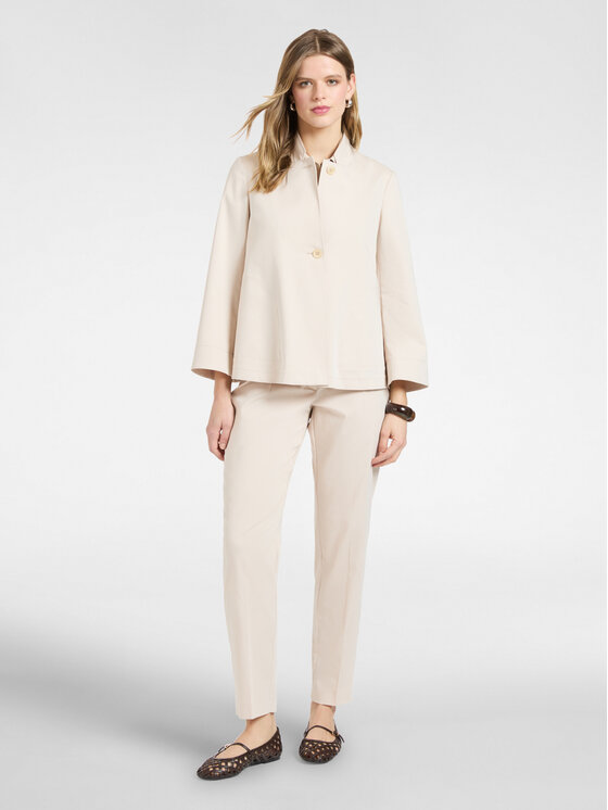 Elena Mirò Elena Mirò Marynarka R404Z000052N052 Kremowy Boxy Fit