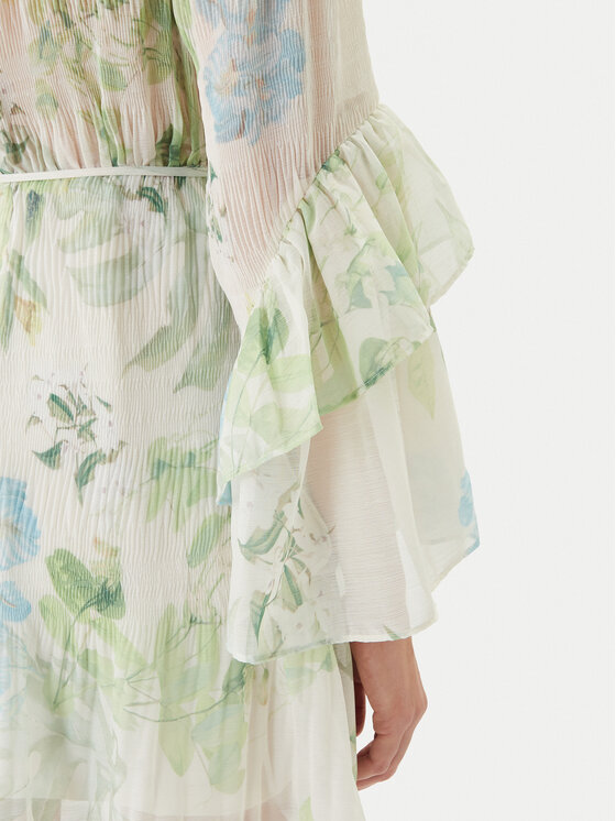 Guess Guess Коктейльна сукня W6GKA5 W2400 Зелений Regular Fit