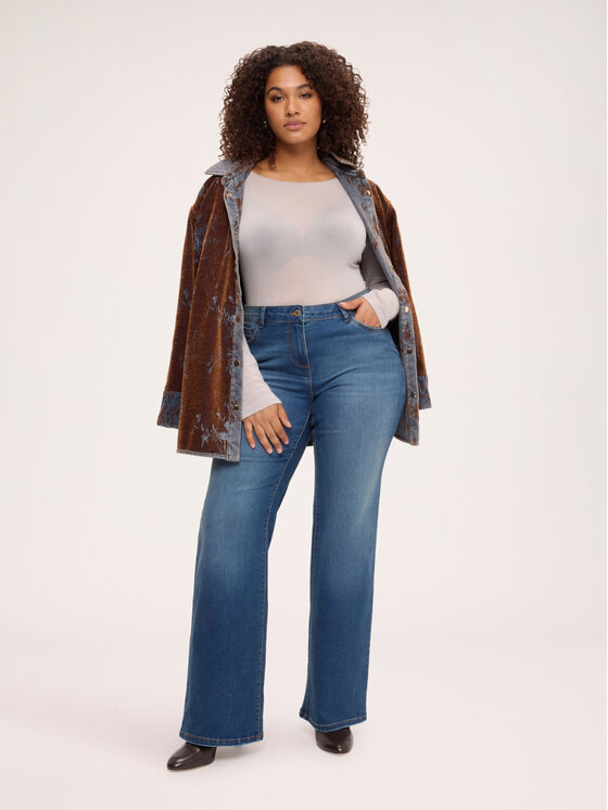 Fiorella Rubino Fiorella Rubino Jeansy P495T005442N024 Niebieski Flared Fit