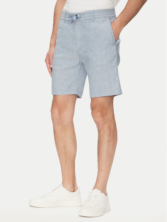 BOSS BOSS Šortky z materiálu 50536863 Modrá Tapered Fit