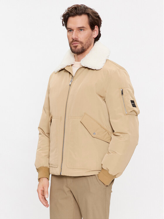 BOSS Boss Преходно яке Calliano 50498199 Бежов Regular Fit