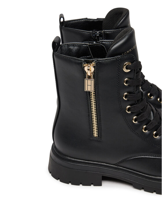 Tommy Hilfiger Tommy Hilfiger Planinarske cipele Lace-Up Bootie T3A5-33567-1351 S Crna