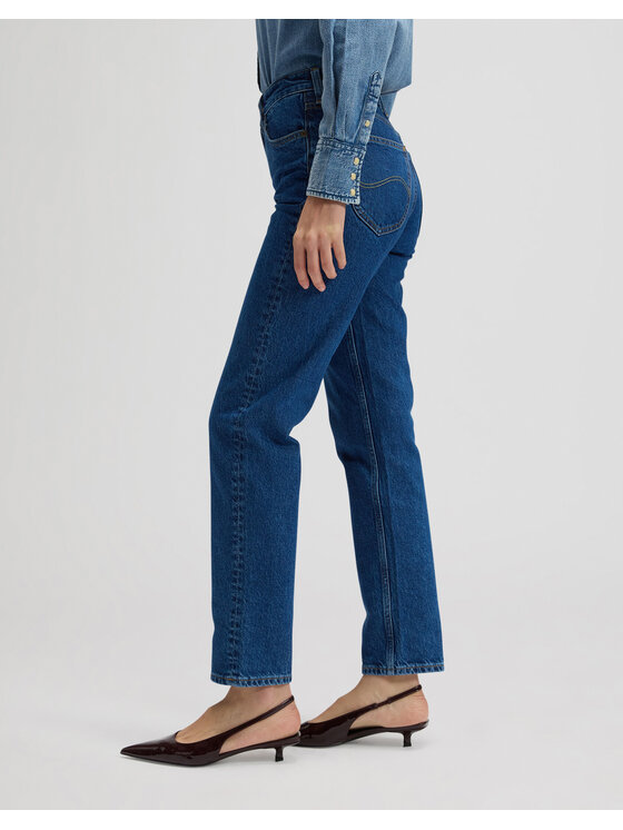 Lee Lee Jeansy CAROL Niebieski Straight Leg