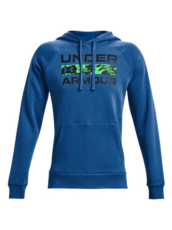 Under Armour Under Armour Bluza Under Armour Rival Fleece Signature Hoodie Niebieski Regular Fit