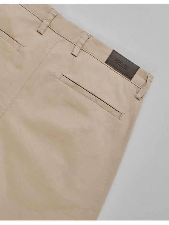 Borgio Borgio Spodnie materiałowe alcano Beżowy Slim Fit