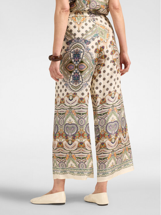 Elena Mirò Elena Mirò Spodnie materiałowe P087P000644N001 Kremowy Regular Fit