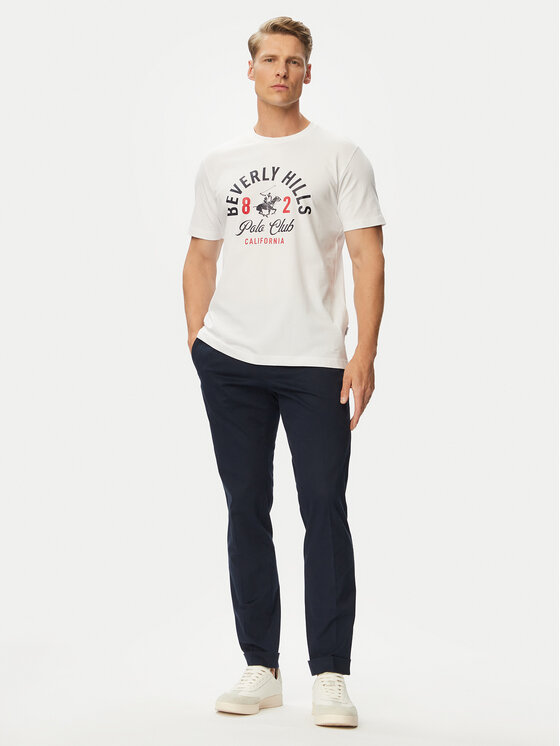 Beverly Hills Polo Club Beverly Hills Polo Club T-krekls P-SS26M-TS1290 Balts Regular Fit