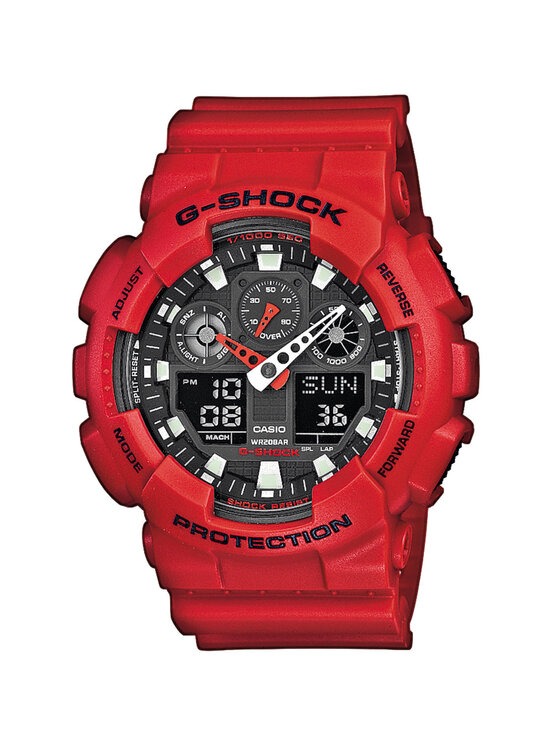 Casio Casio Zegarek SET GA-100B-4AER + BEZEL 10358741 + PASEK 10527467 Niebieski