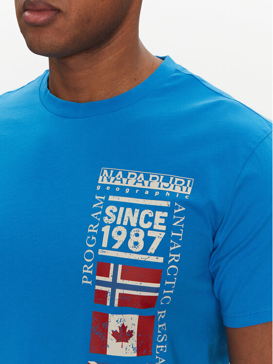 Napapijri Napapijri Футболка S-Turin NP0A4HQG Голубий Regular Fit