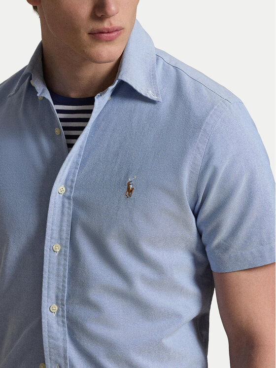 Polo Ralph Lauren Polo Ralph Lauren Marškiniai 710850782001 Žydra Custom Fit