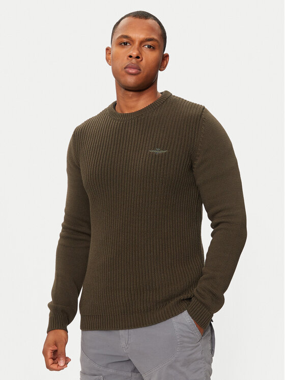 Aeronautica Militare Aeronautica Militare Maglione 242MA1453L409 Verde Regular Fit