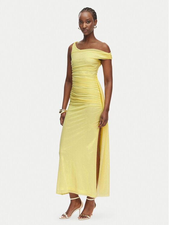 Bardot Bardot Večerné šaty Layana 60513DB Žltá Slim Fit