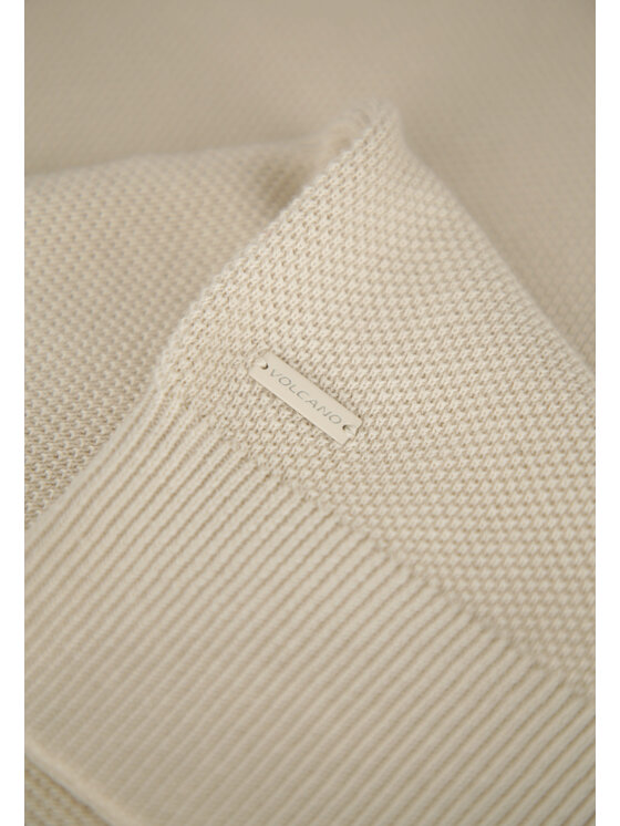 Volcano Volcano Sweter S-LOGAN Beżowy Regular Fit