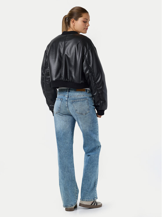 Noisy May Noisy May Geacă din imitație de piele Eileen 27032426 Negru Relaxed Fit