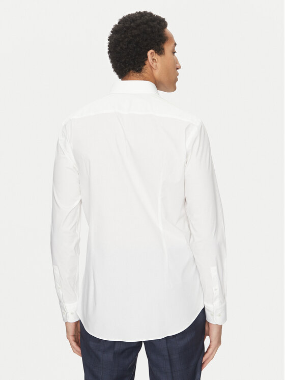 BOSS BOSS Koszula Hank 50532804 Biały Slim Fit