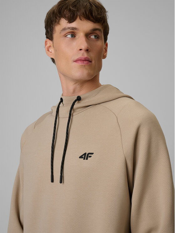 4F 4F Bluza SPORTS CLUB Beżowy Regular Fit