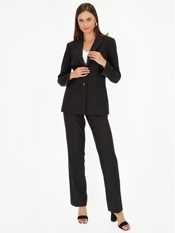 Potis & Verso Potis & Verso Marynarka Nesi Czarny Slim Fit