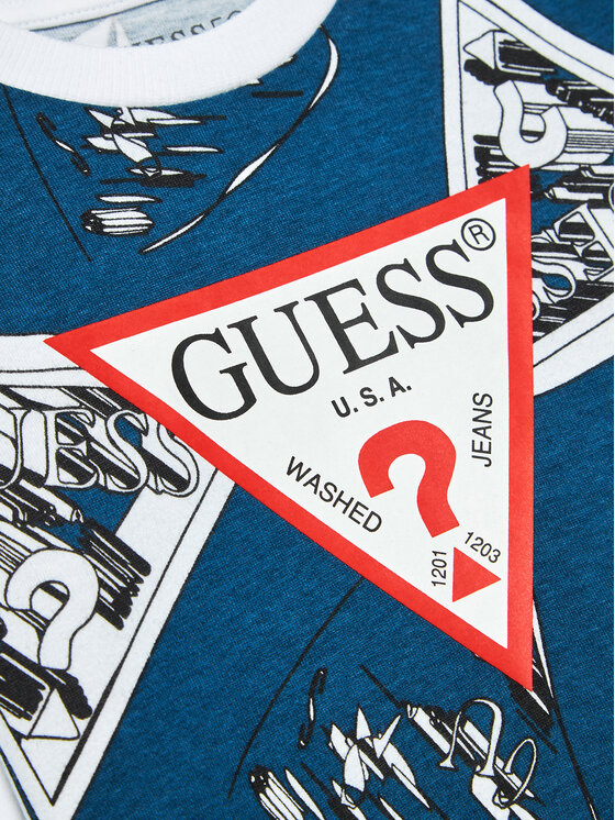 Guess Guess Majica L3BI04 I3Z13 Plava Regular Fit