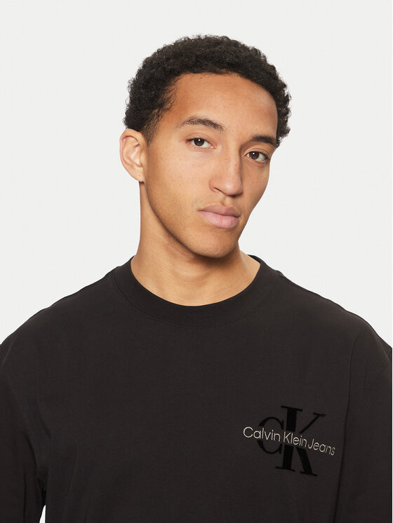 Calvin Klein Jeans Calvin Klein Jeans T-Shirt Bristle Monologo J30J327107 Μαύρο Regular Fit