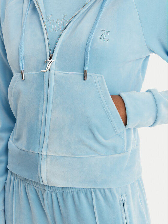 Juicy Couture Juicy Couture Світшот Madison JCWAS126326 Блакитний Slim Fit
