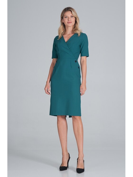 FIGL FIGLFIGL Vestito M851 Verde Regular Fit