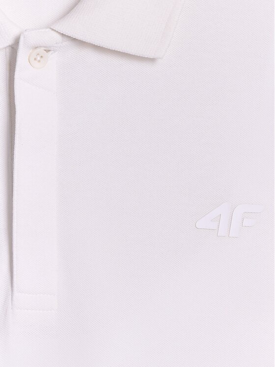 4F 4F Polo 4FRSS26TPTSM0899-11M Biały Regular Fit