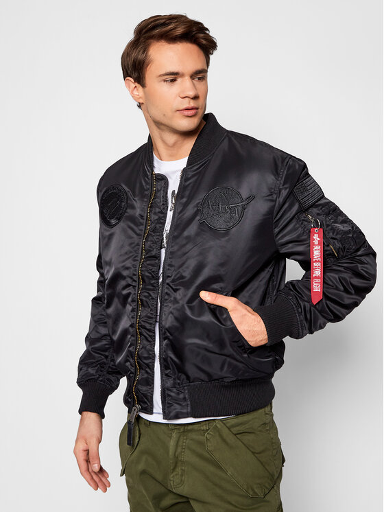 Alpha Industries Alpha Industries Kurtka bomber MA-1 VF Nasa 166107 Czarny Regular Fit
