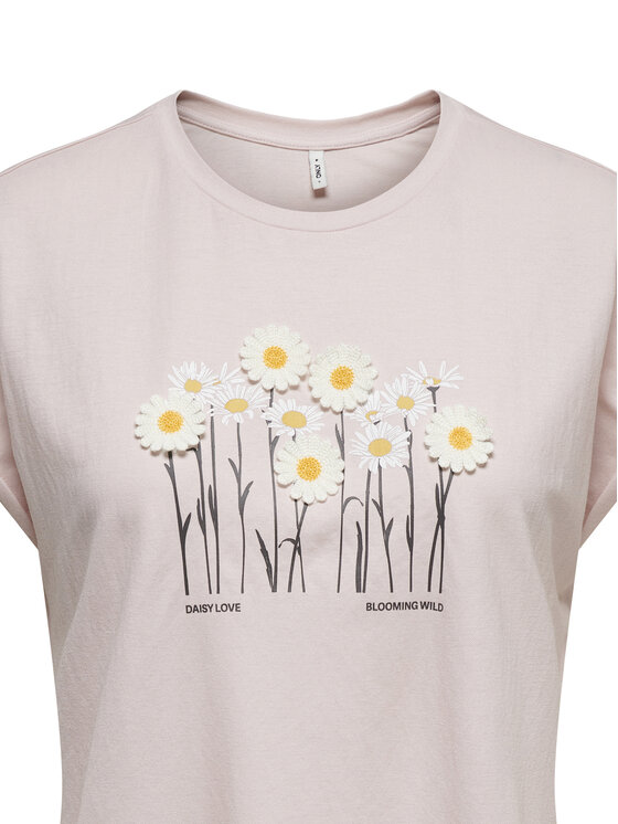 ONLY ONLY T-krekls Jany 15372108 Gaiši rozā Regular Fit